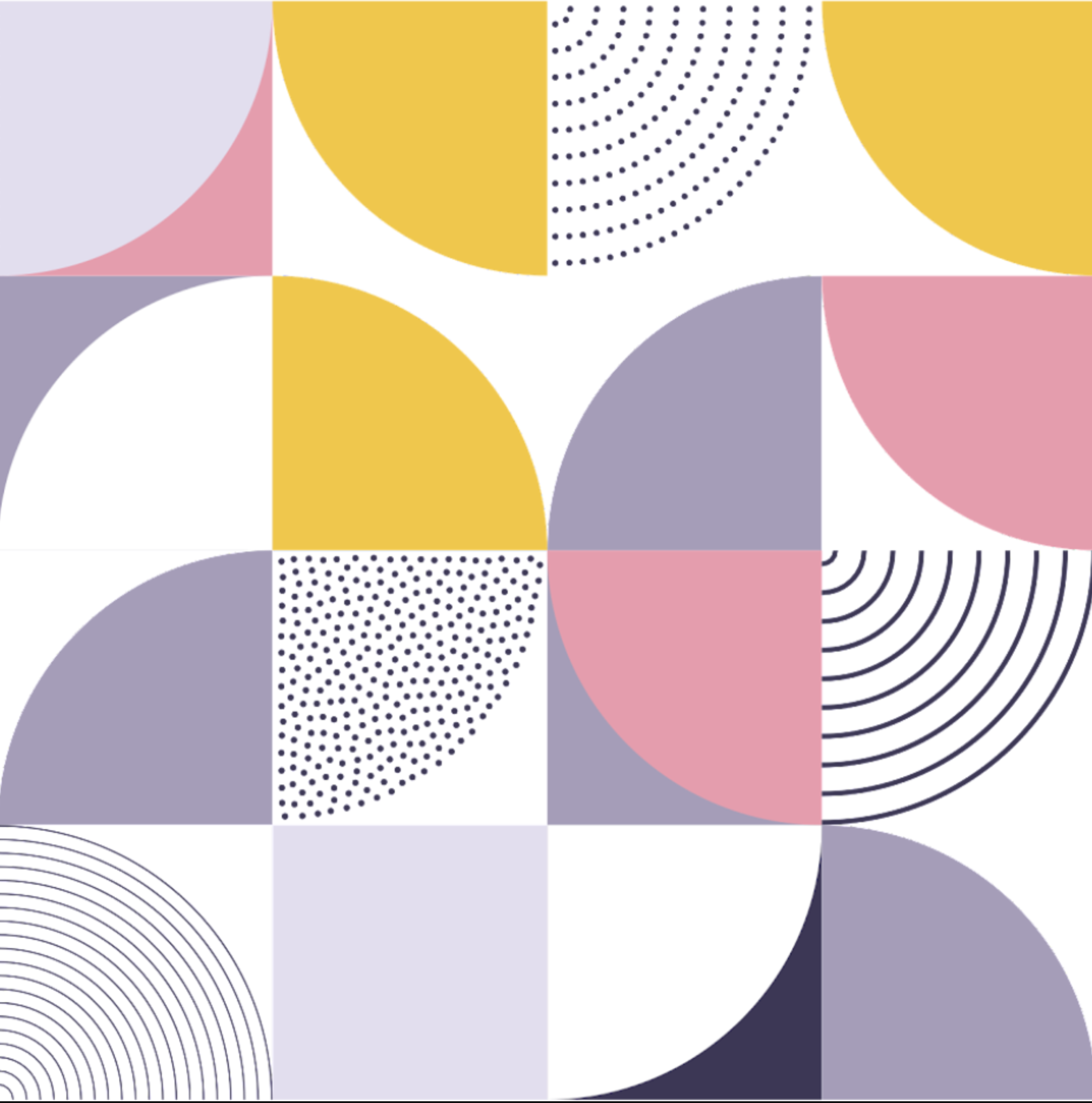 Yellow and lavander geometric shapes